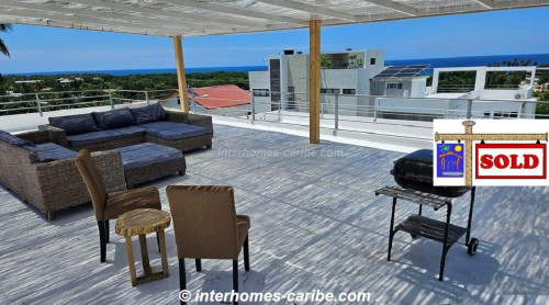 thumbnail for S O L D - CABARETE: FIRE SALE OF A MODERN 1-BEDROOM APARTMENT, WITH PRIVATE ROOF TERRACE AND SEA VIEW.